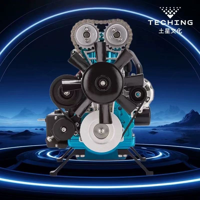 Turbocharged Four-Cylinder Engine Model – Miniature Functional Engine Simulation!