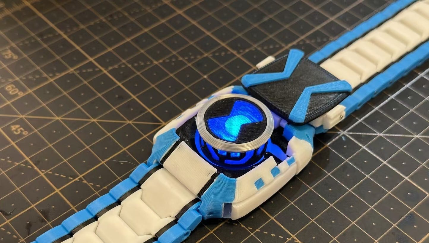 Alien Hero Transformation Device - Custom 3D Printed LED Wearable Prop