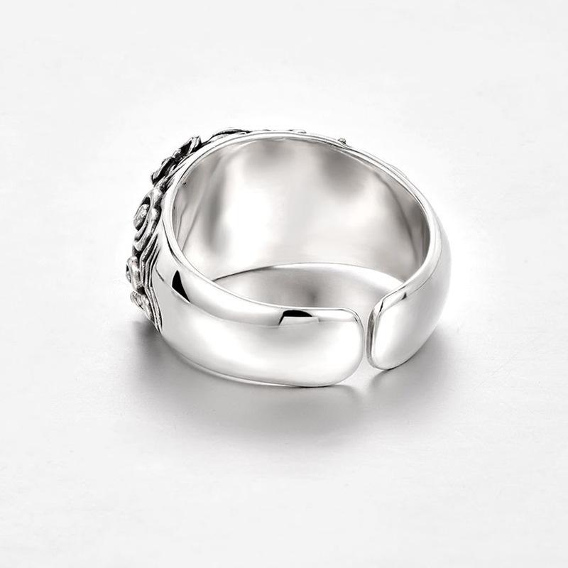925 Sterling Silver Pi Xiu Ring for Men, Adjustable Vintage Design, Wealth & Fortune Symbol, Unique & Original Craftsmanship