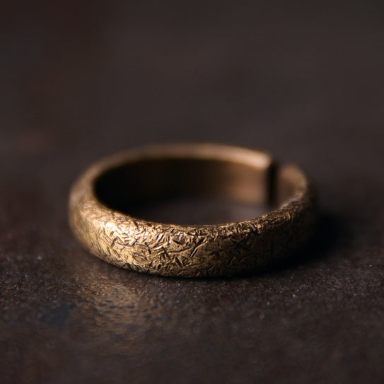 Original Design Open Ring for Women & Men – Vintage and Simple Couple’s Minimalist Copper Ring, Unisex Adjustable
