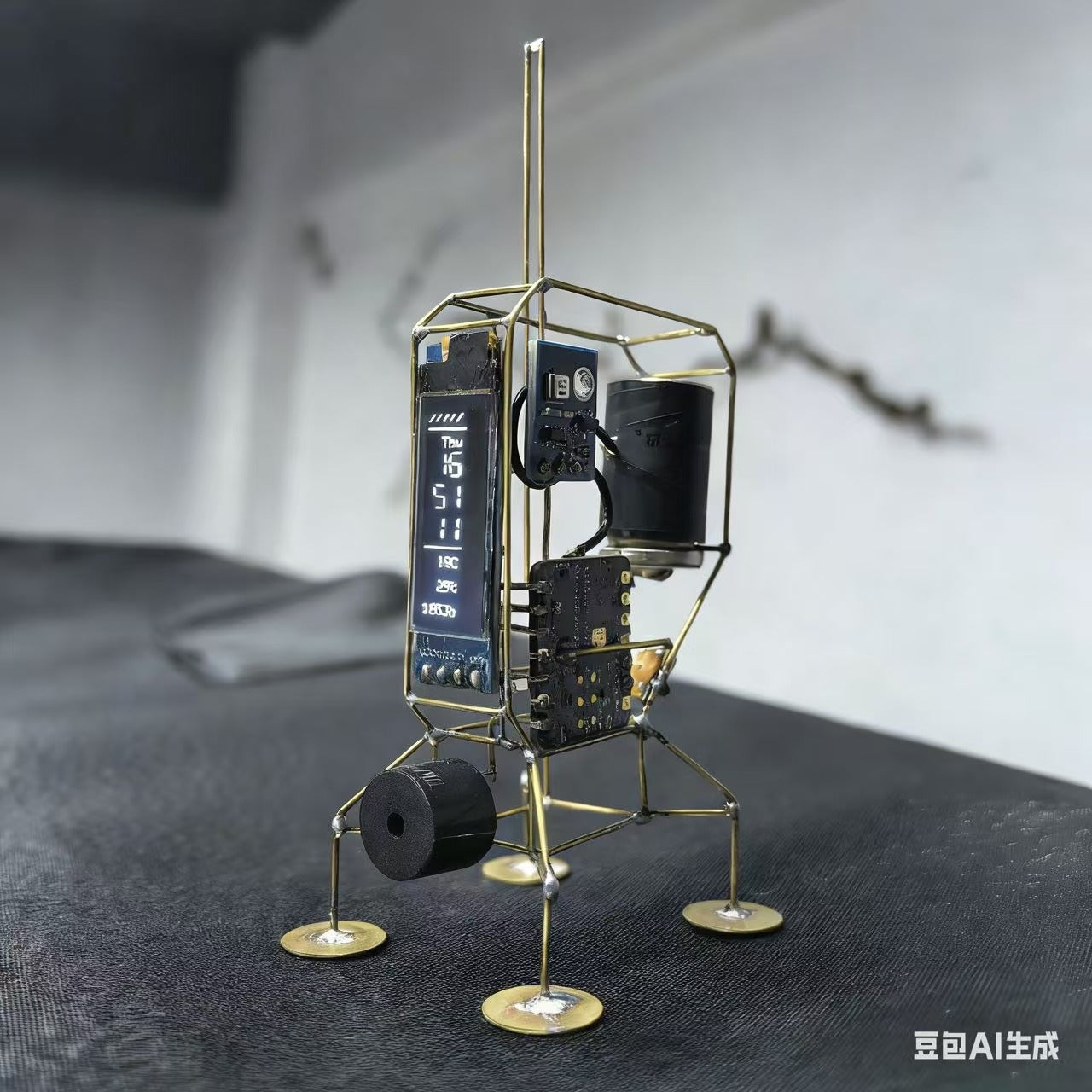 Mars Explorer Lander: Wi-Fi Smart Clock & Weather Station (Handcrafted Metal Art)