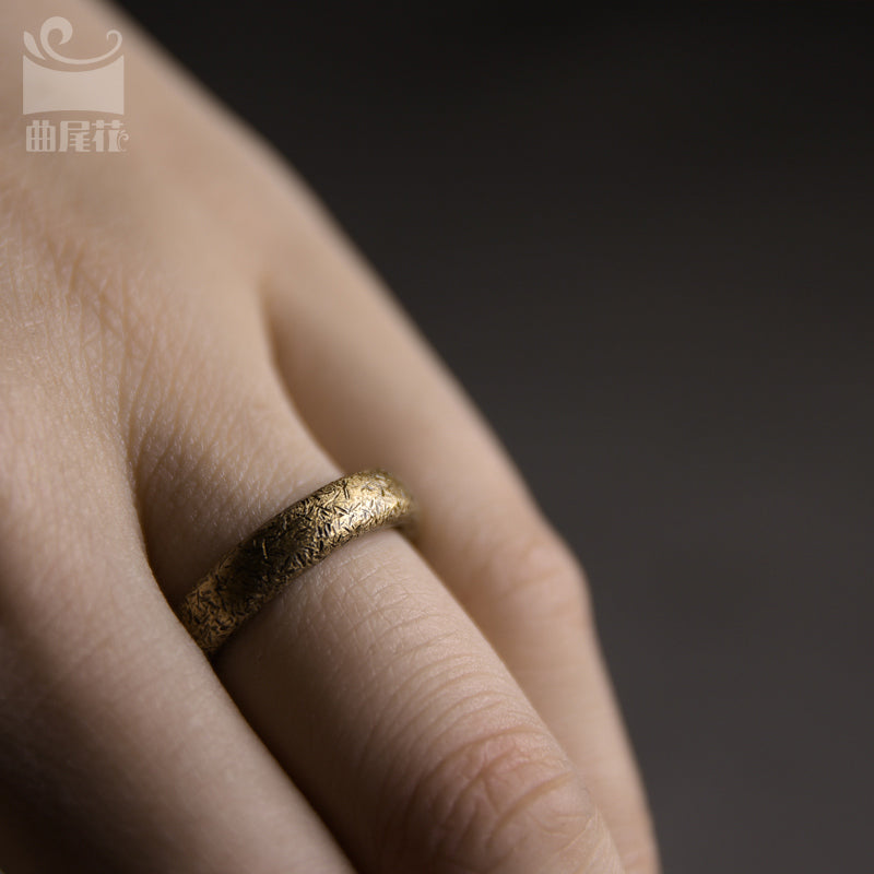 Original Design Open Ring for Women & Men – Vintage and Simple Couple’s Minimalist Copper Ring, Unisex Adjustable