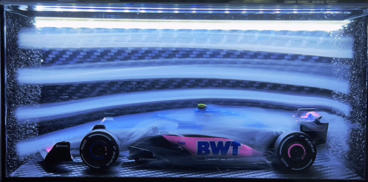 AeroStream Wind Tunnel: Dynamic Smoke Display Case for 1:43 & 1:64 Models (Handcrafted)