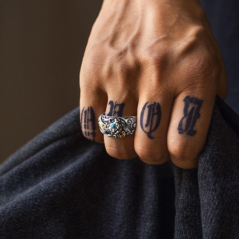 925 Sterling Silver Pi Xiu Ring for Men, Adjustable Vintage Design, Wealth & Fortune Symbol, Unique & Original Craftsmanship