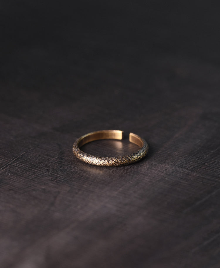 Original Design Open Ring for Women & Men – Vintage and Simple Couple’s Minimalist Copper Ring, Unisex Adjustable