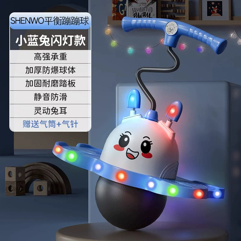 Glowing Bounce Ball for Kids: Children's Fitness Toy with Light-Up Balance, Perfect for Weight Loss Exercise and Kindergarten Activities