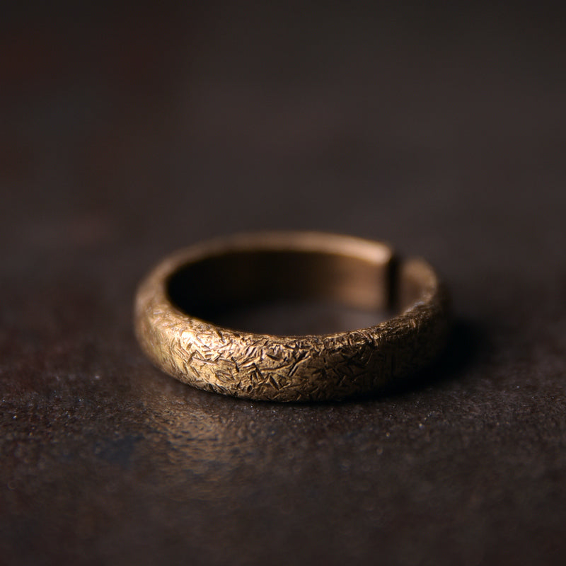 Original Design Open Ring for Women & Men – Vintage and Simple Couple’s Minimalist Copper Ring, Unisex Adjustable