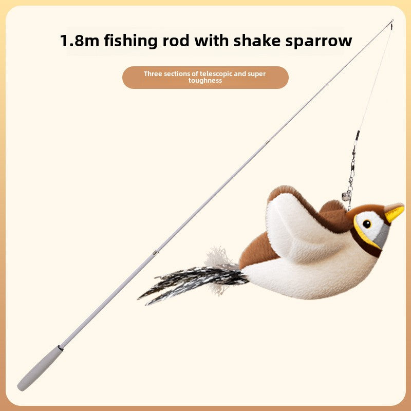 Realistic Bird Hunting Toy - Electric Cat Toy with Automatic Wand for Endless Fun