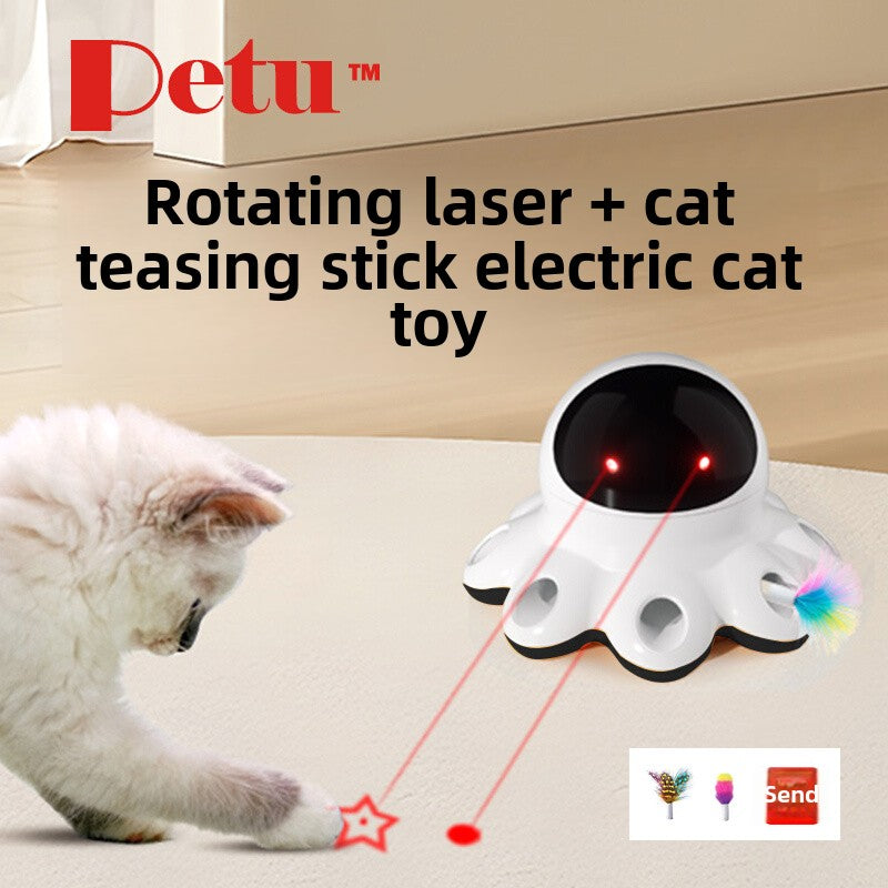 Advanced Cat Toy: Rechargeable Smart Laser Pen Stick for Cats, Keeping Your Kitty Entertained and Happy