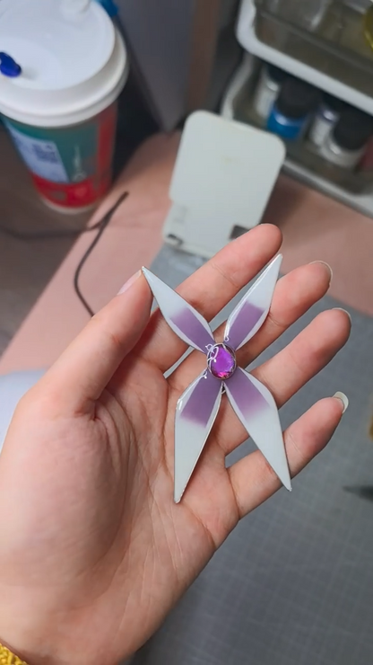 Handmade Butterfly Miraculous Brooch - Hawk Moth / Gabriel Agreste Cosplay Prop Replica