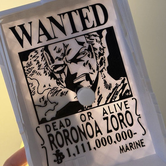 Illuminated Pirate Hunter Wanted Poster Shadow Box – 3-Sword Style Anime Light