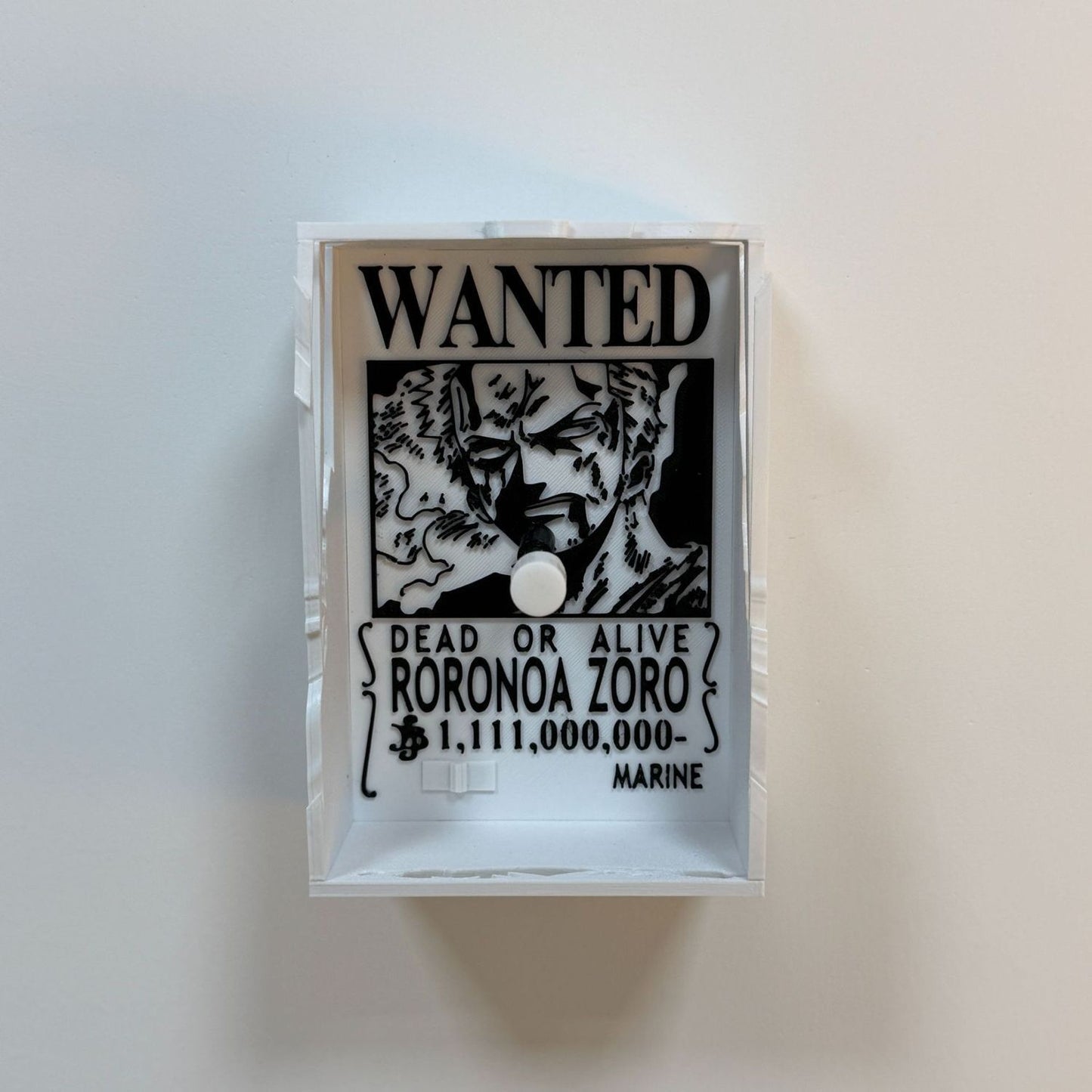 Illuminated Pirate Hunter Wanted Poster Shadow Box – 3-Sword Style Anime Light