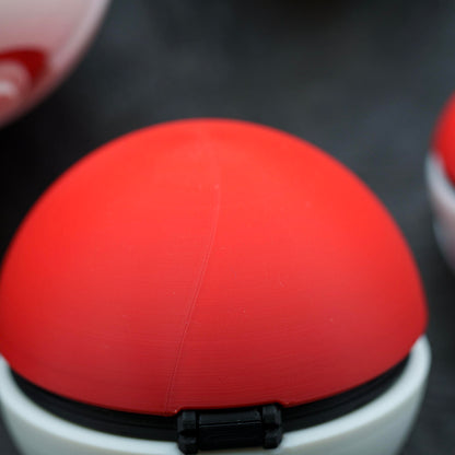 3D Printed Magnetic Poké Ball Replica | Openable Storage Prop Box (7.2cm)