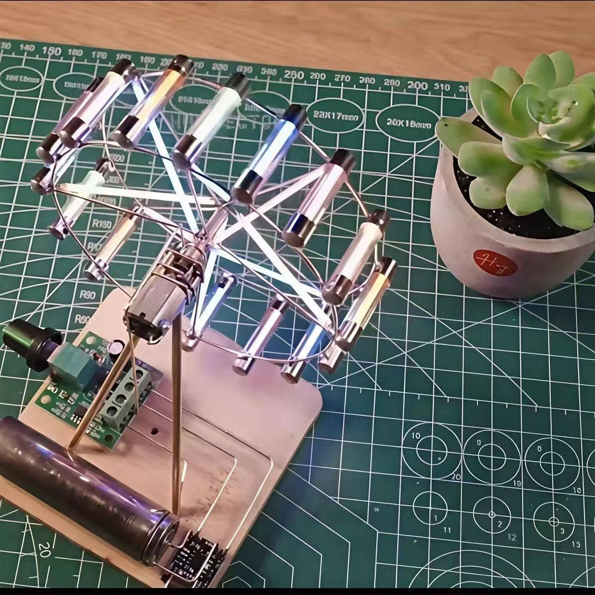 DIY Ferris Wheel Night Light Kit - All-in-One Engineering Project (Full Parts Included)