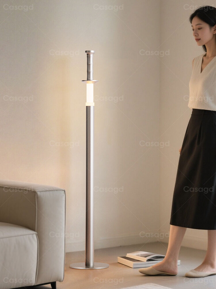Minimalist Sword Floor Lamp - Interactive Adjustable Ambient Lighting