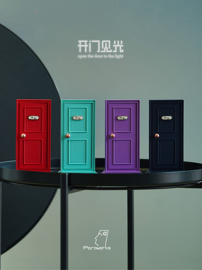 "Open The Door" Interactive LED Night Light | Miniature Door Desk Lamp for Room Decor