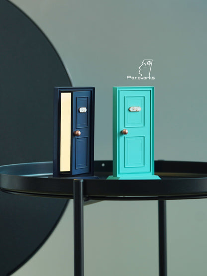 "Open The Door" Interactive LED Night Light | Miniature Door Desk Lamp for Room Decor