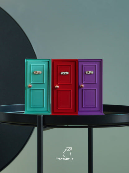 "Open The Door" Interactive LED Night Light | Miniature Door Desk Lamp for Room Decor