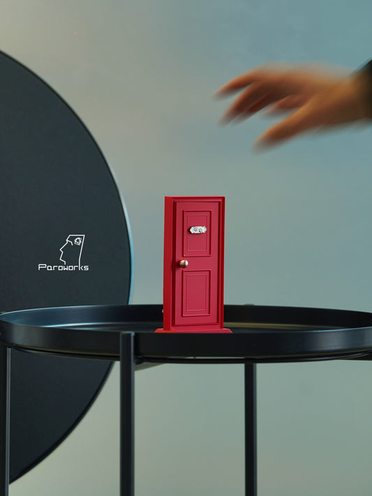 "Open The Door" Interactive LED Night Light | Miniature Door Desk Lamp for Room Decor