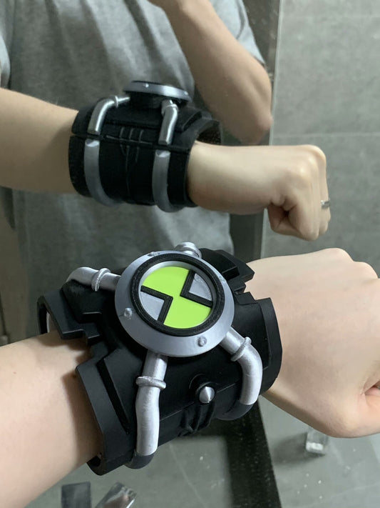 Alien Hero Transformation Watch Prop - Spring-Loaded Pop-Up with Magnetic LEDs (V1 Style)