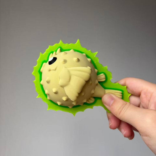Glow-in-the-Dark Uncle's Blowfish - Handcrafted Magic Prop
