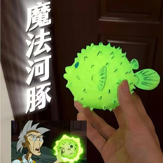 Glow-in-the-Dark Uncle's Blowfish - Handcrafted Magic Prop
