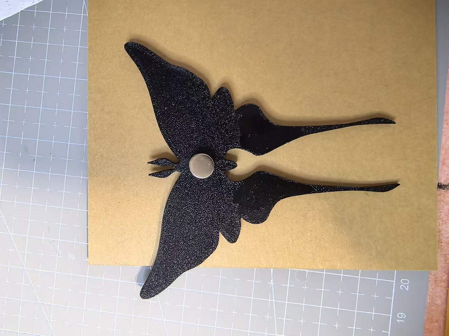 Hand-Painted Butterfly Miraculous Brooch | Hawk Moth Cosplay Prop