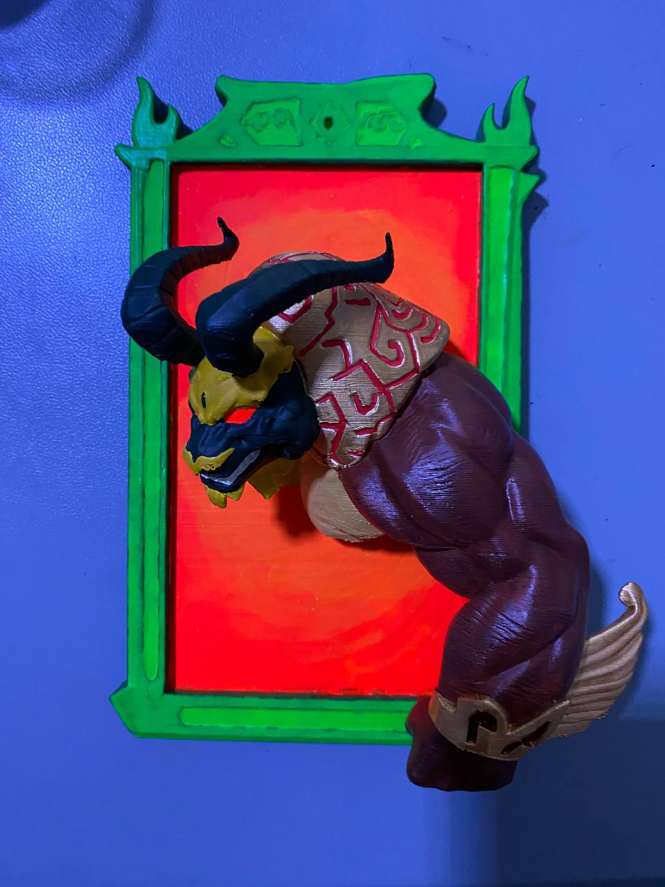 1/1 Exclusive: The Earth Demon Portal Figure | UV Glow Custom Desk Art