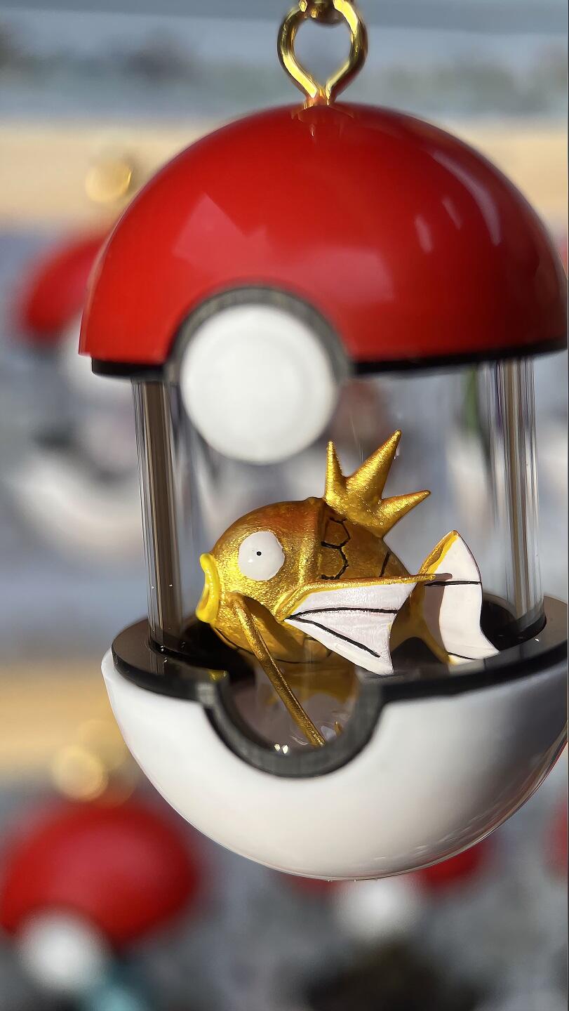 Custom Shiny Pikachu Poké Ball Keychain - Handmade Portable Terrarium Pendant