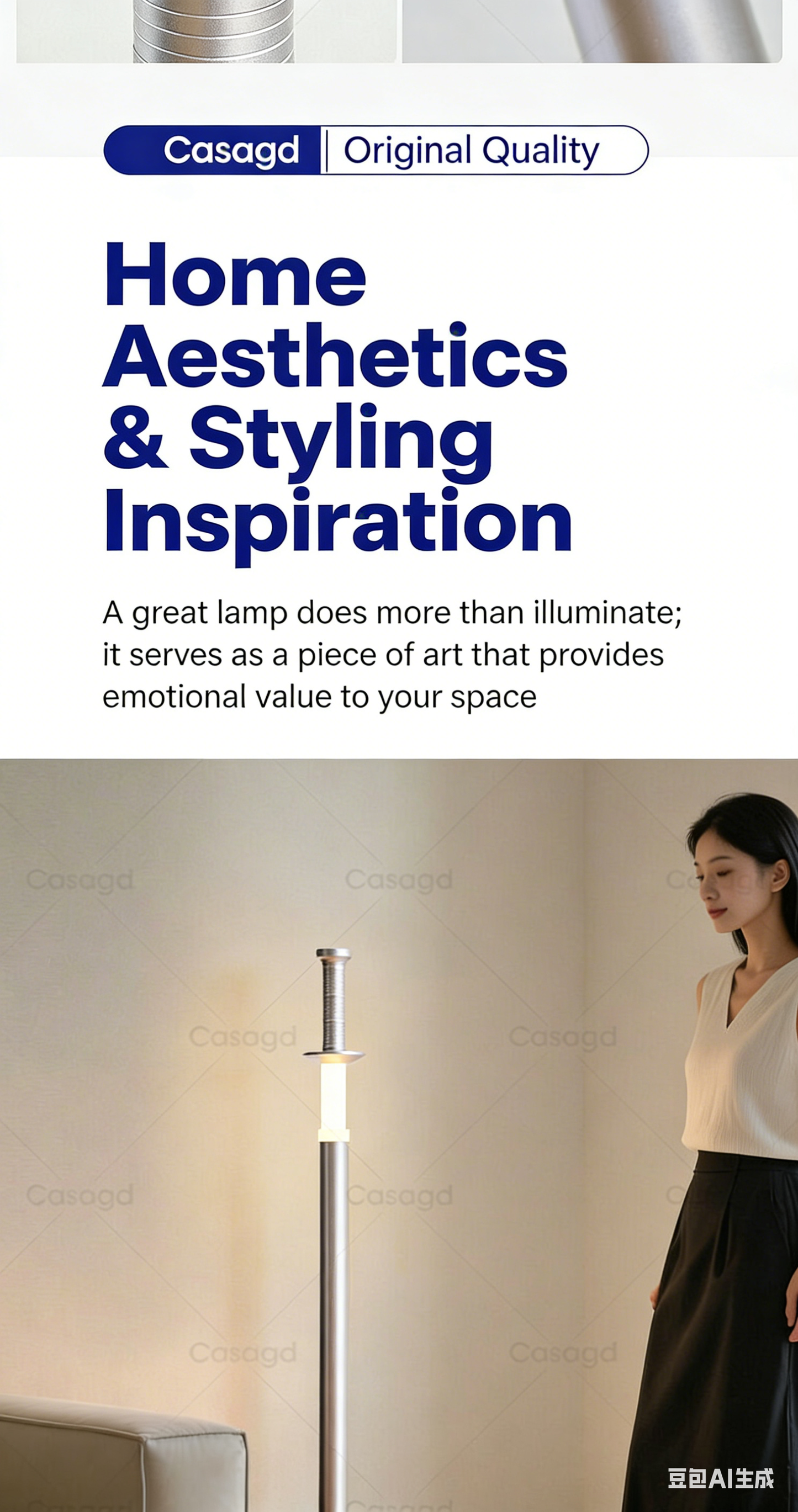 Minimalist Sword Floor Lamp - Interactive Adjustable Ambient Lighting