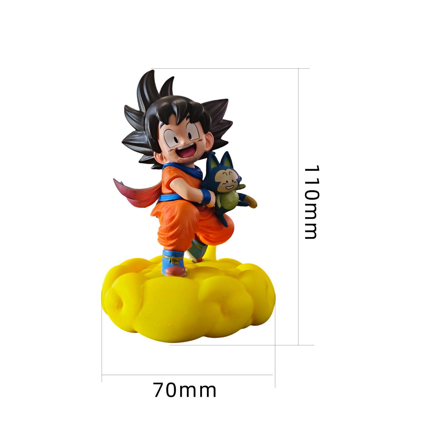 Magnetic Levitating Anime Boy on Golden Cloud Figure | Floating Desk Ornament