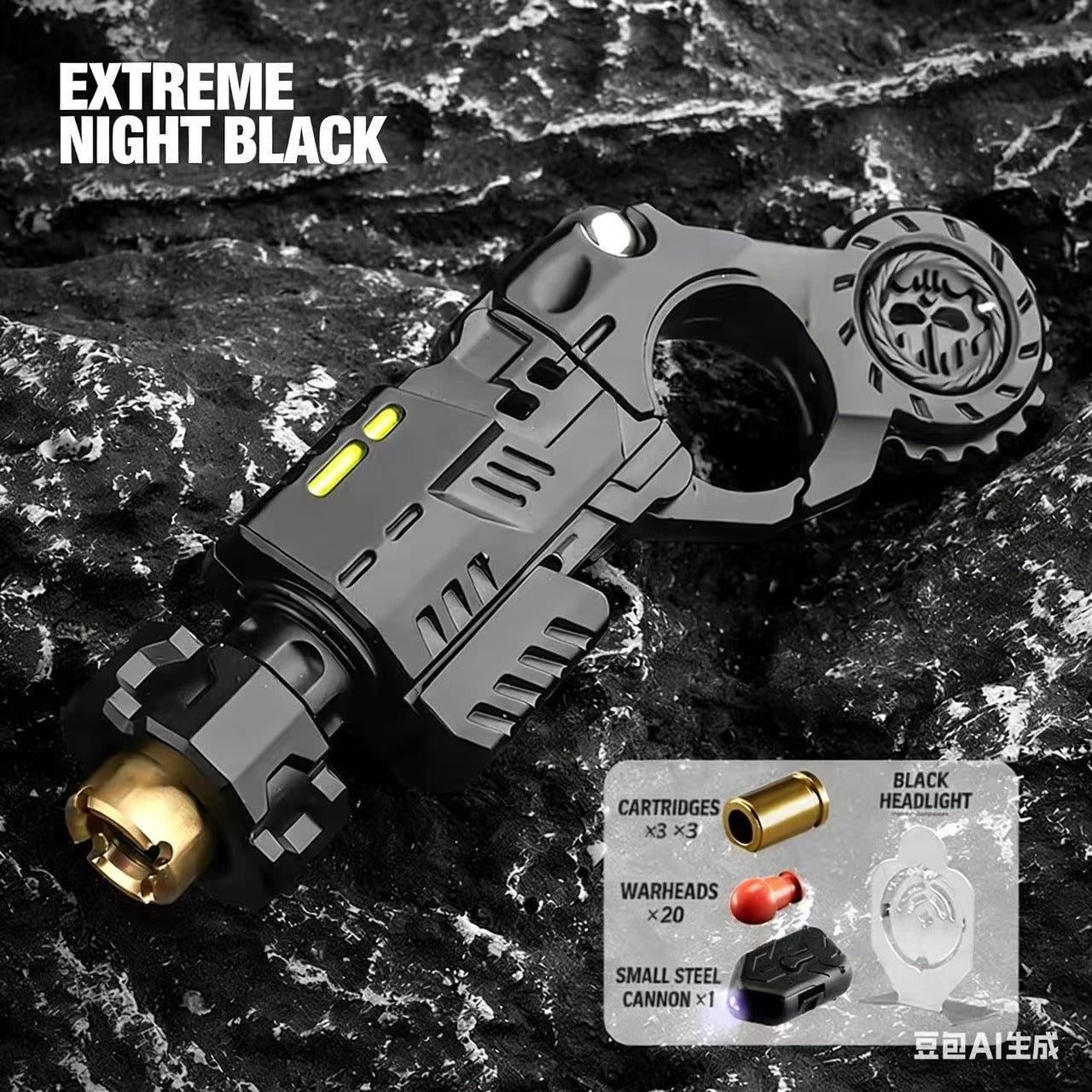 Agent PZ Cyberpunk Tactical Fidget Blaster | Alloy Slider & Spinner Toy