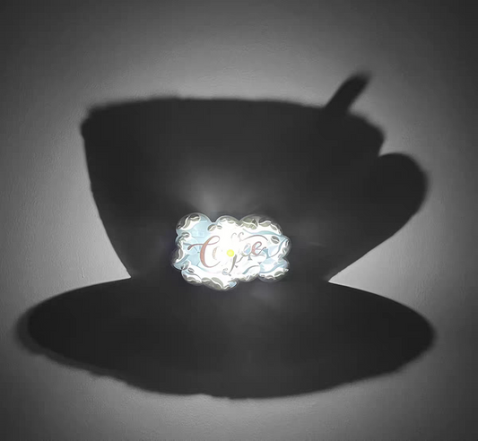 Magic Aesthetic Shadow Night Light - Coffee Cup & Fluffy Cat Projection Lamp