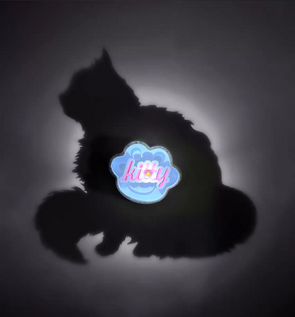 Magic Aesthetic Shadow Night Light - Coffee Cup & Fluffy Cat Projection Lamp