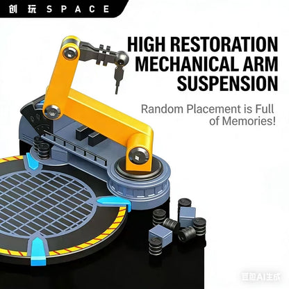 Industrial Combat Repair Station: 20W Wireless Charging Dock with Articulated Crane