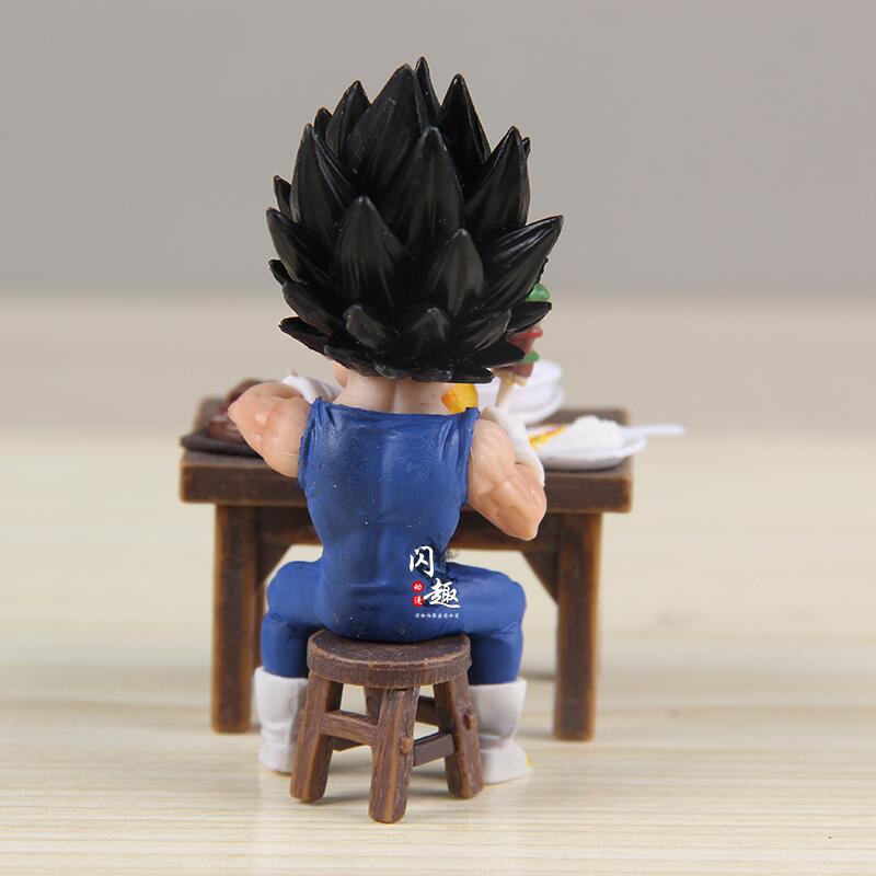 Dragon Ball Z Saiyan Feast Diorama - Goku & Vegeta Eating Scene Figure Set (8cm)