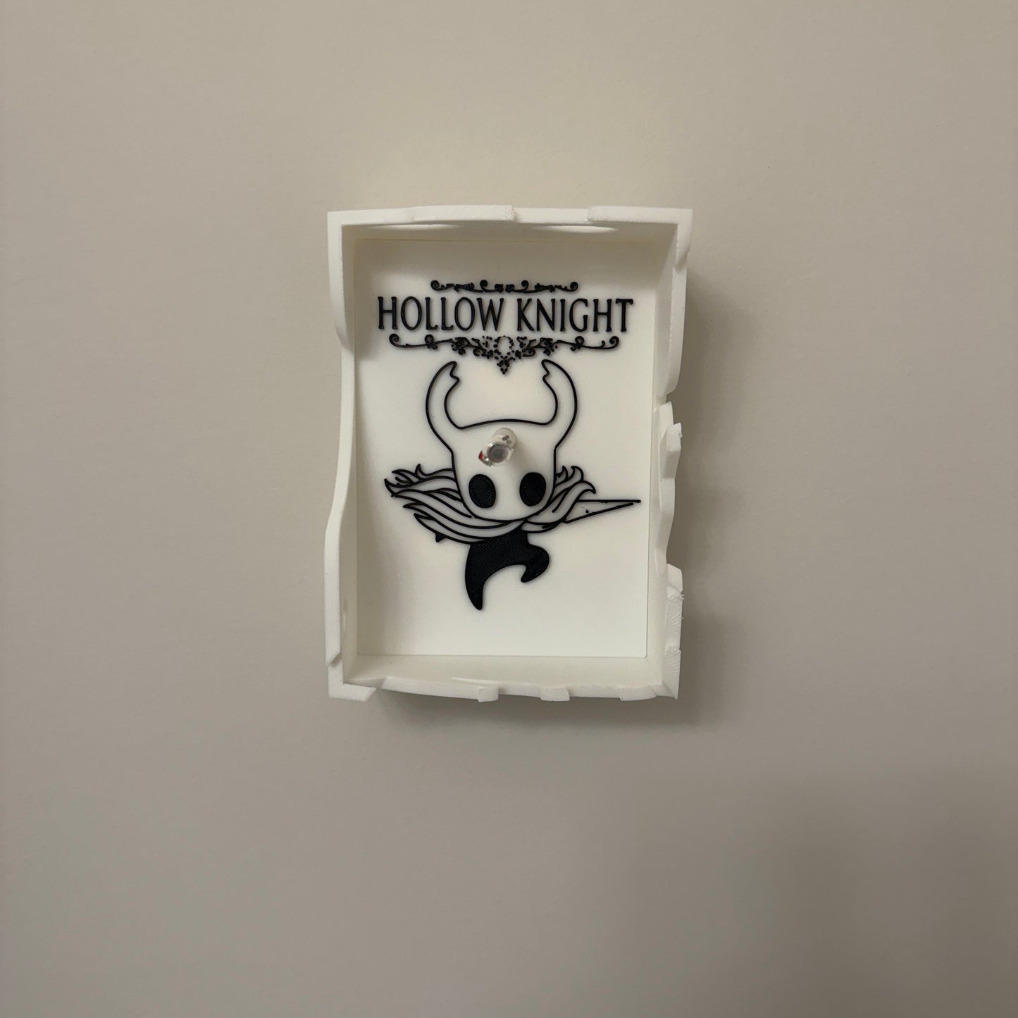 Hollow Knight Shadow Projection Night Light | 3D Printed Ambient Wall Lamp | Gamer Room Decor