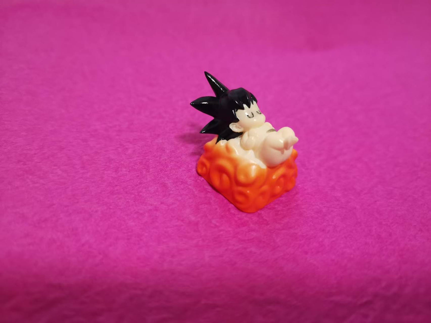 Sleeping Baby Goku on Nimbus Cloud Artisan Keycap - Handmade Resin Custom Keycap for Mechanical Keyboards