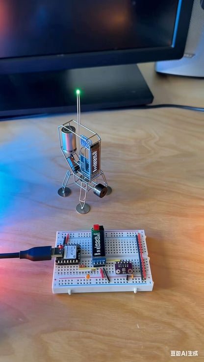 Mars Explorer Lander: Wi-Fi Smart Clock & Weather Station (Handcrafted Metal Art)