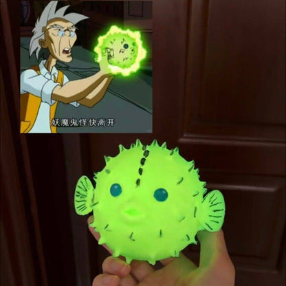 Glow-in-the-Dark Uncle's Blowfish - Handcrafted Magic Prop