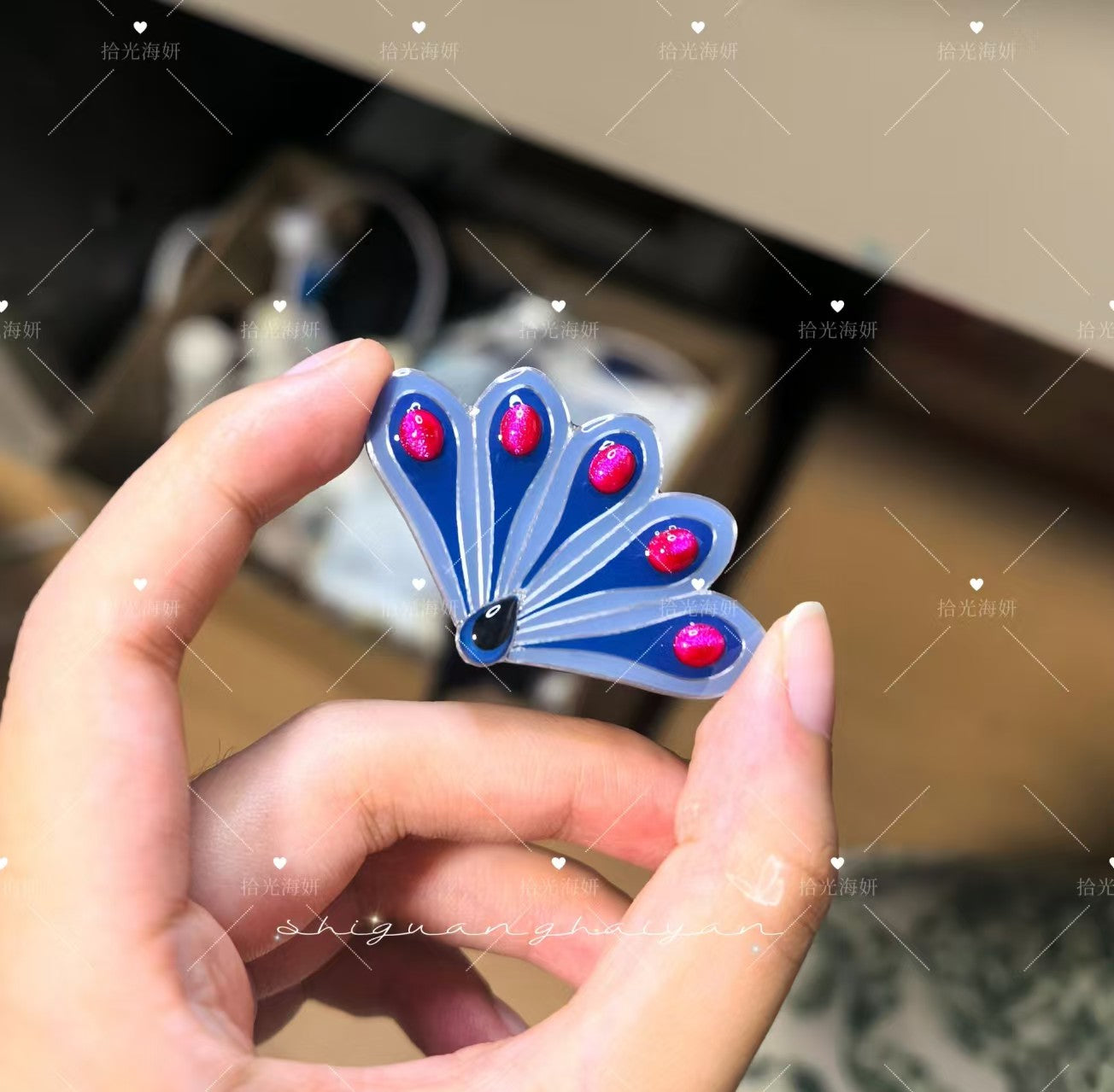 Peacock Miraculous Brooch Pin - Highly Detailed Transformed Mayura Cosplay Prop (Handmade Resin)