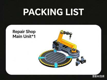 Industrial Combat Repair Station: 20W Wireless Charging Dock with Articulated Crane