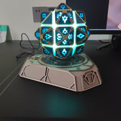 Levitating Hextech Core: Sci-Fi Desktop Art & Tech Gift for Men