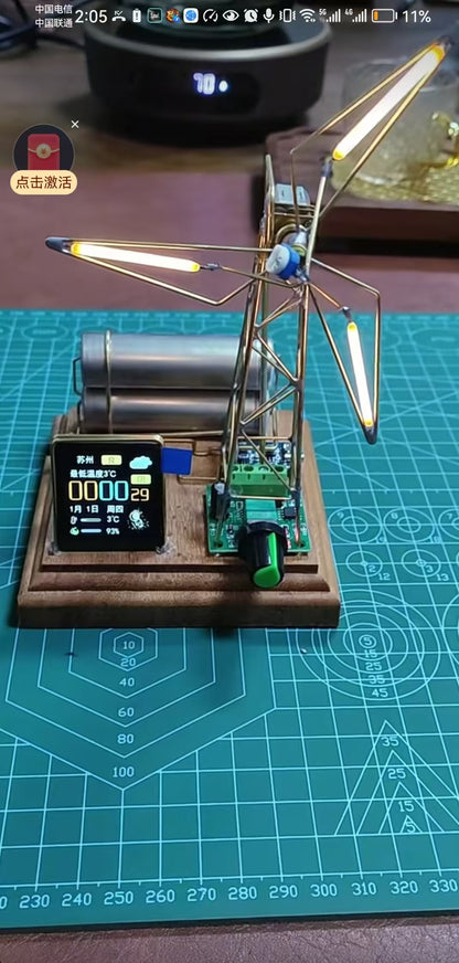 Windmill Kinetic Light Gen 2: Precision Engineered Desk Art