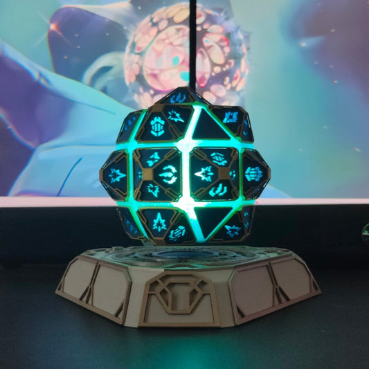 Levitating Hextech Core: Sci-Fi Desktop Art & Tech Gift for Men