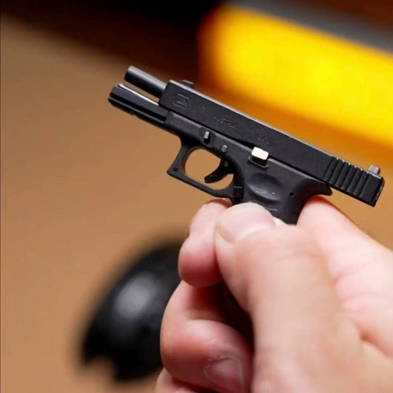 1:3 Scale Miniature G17 Model Fidget Toy | Metal Shell Ejecting Keychain (Non-Firing Replica)