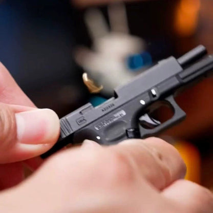 1:3 Scale Miniature G17 Model Fidget Toy | Metal Shell Ejecting Keychain (Non-Firing Replica)