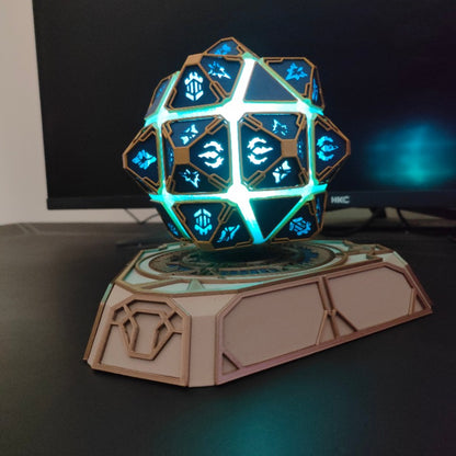 Levitating Hextech Core: Sci-Fi Desktop Art & Tech Gift for Men