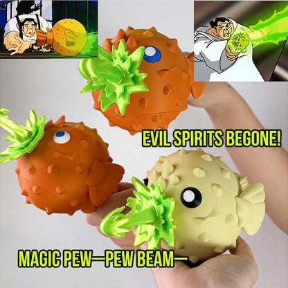 Uncle's Magic Pufferfish Prop | Jackie Chan Adventures Replica | Magnetic "Pew-Pew" Beam
