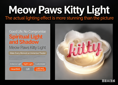 Magic Aesthetic Shadow Night Light - Coffee Cup & Fluffy Cat Projection Lamp
